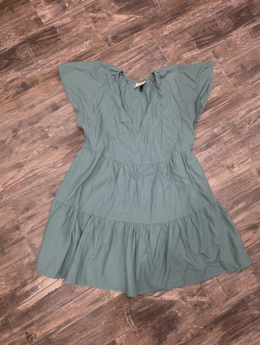 Universal Thread Teal Green Tiered Mini Dress